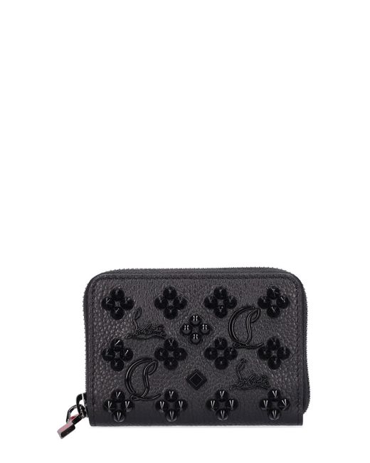 Christian Louboutin Black Panettone Leather Zip Wallet