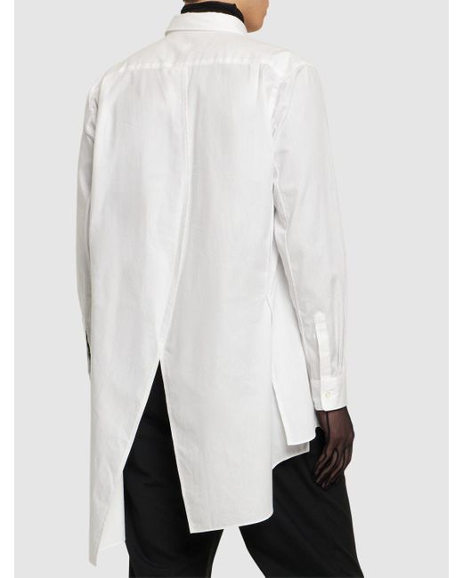 メンズ Comme des Garçons コットンポプリンシャツ White