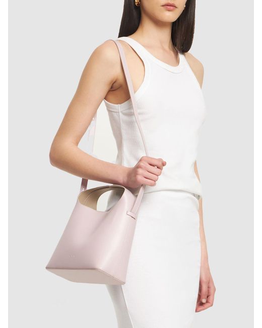 Aesther Ekme Pink Mini Sac Smooth Leather Top Handle Bag