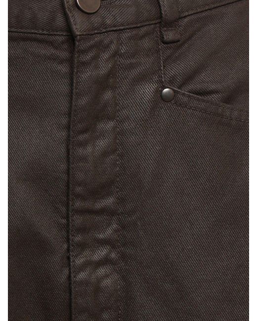 Lemaire シャイニーコーティング ドロップクロッチパンツ Black