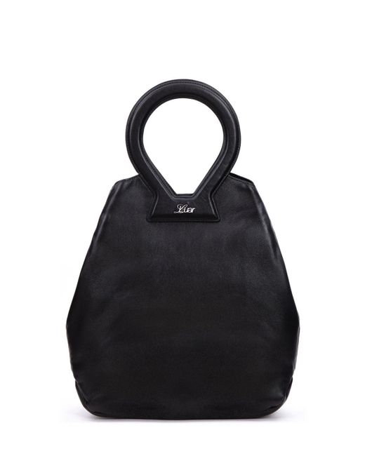 LUAR The Brooke Smooth Leather Top Handle Bag in Black | Lyst