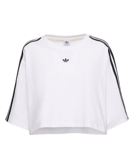 Adidas Originals White Damen Kastiges T-Shirt