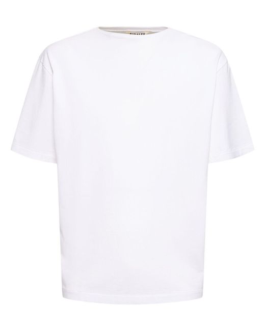 Auralee T-shirt Aus Baumwollstrick in White für Herren