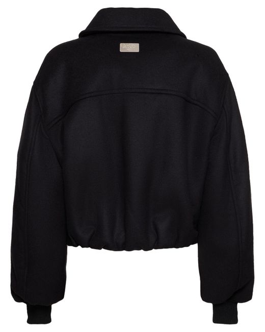 Acne Owella ウールブレンドフェルトボンバージャケット Black