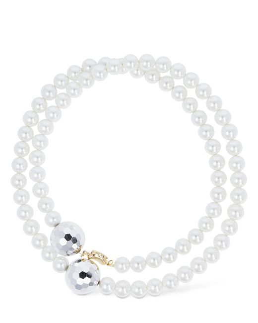 Collar doble de perlas Timeless Pearly de color White
