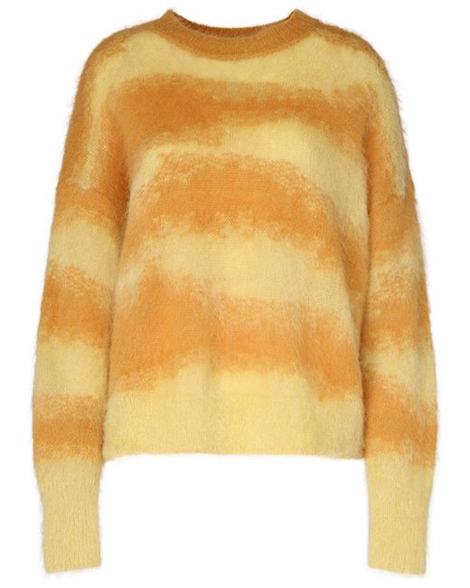 Isabel Marant Yellow Stricksweater Aus Mohairmischung "sawyer"