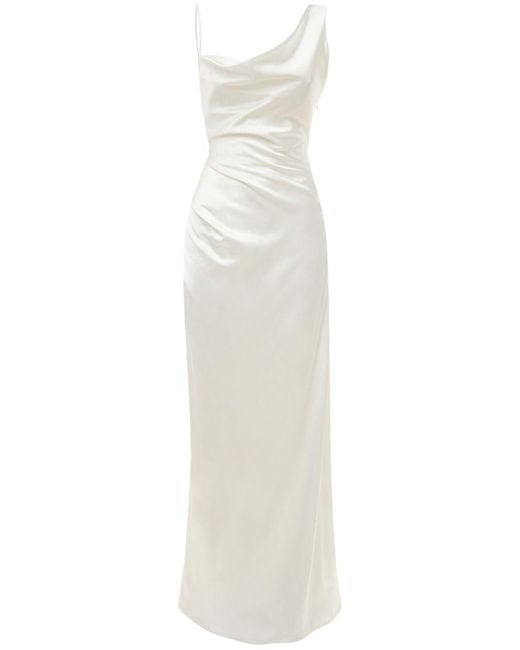 Vivienne Westwood White Heavy Silk Satin Minerva Dress