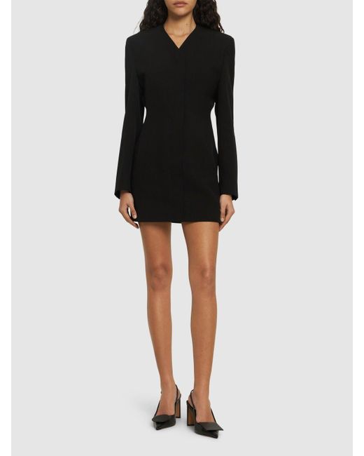 Jacquemus Black La Robe Cubo Crepe Mini Dress