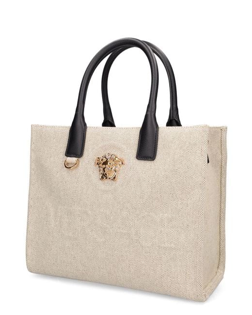 Versace Natural Kleine Tote Aus Canvas