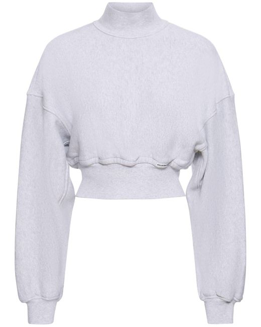 Alexander Wang White Rollkragensweater Aus Baumwolle
