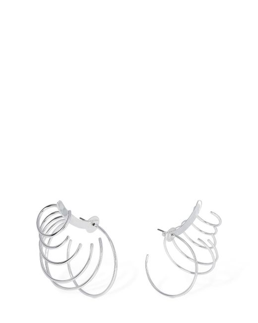 Tory Burch Multi-hoop Ear Jacket Earrings in White | Lyst