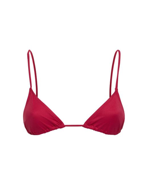 Tropic of C Red Equator Triangle Bikini Top