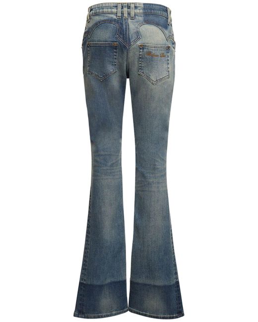Balmain Blue Western Denim Bootcut Jeans