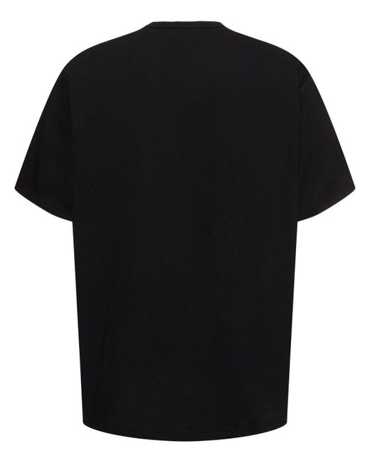 Camiseta de algodón estampada Yohji Yamamoto de hombre de color Black