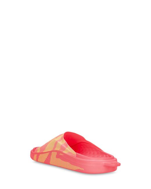 Adidas By Stella McCartney Pink Printed Rubber Slides