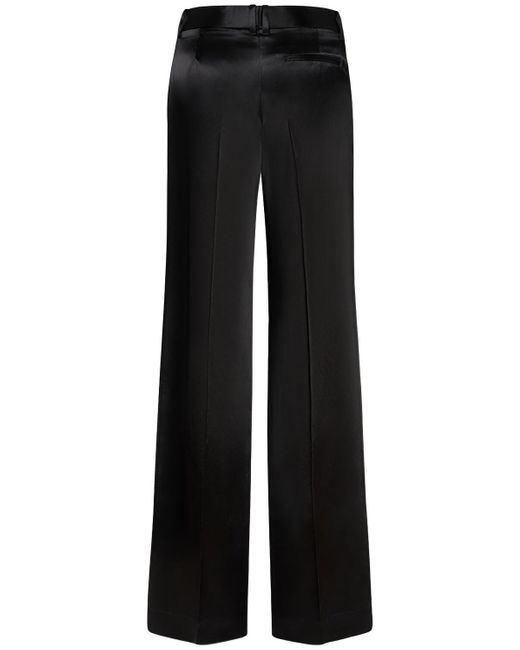 The Row Black Hose Aus Satin Mit Ausgestelltem Schnitt "encore"