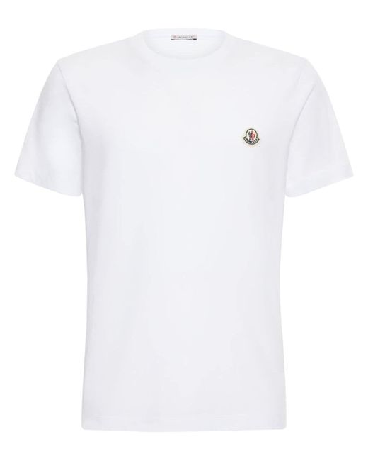 Moncler White Pack Of 3 Cotton Jersey T-shirts for men