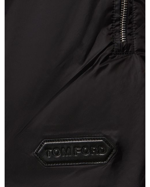 Tom Ford Black Wool & Nylon Down Jacket for men