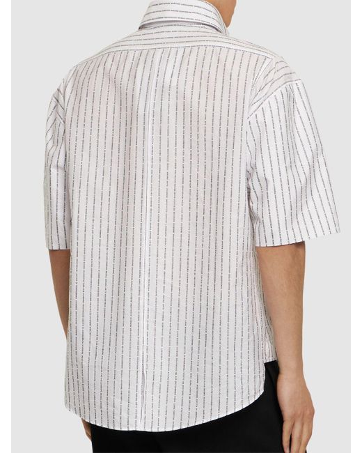 Camisa de popelina de algodón manga corta Vivienne Westwood de hombre de color White