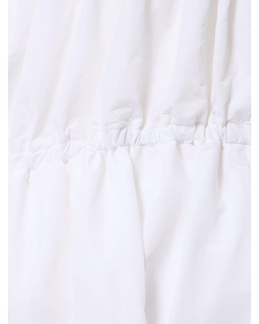Robe longue en faille Patou en coloris White