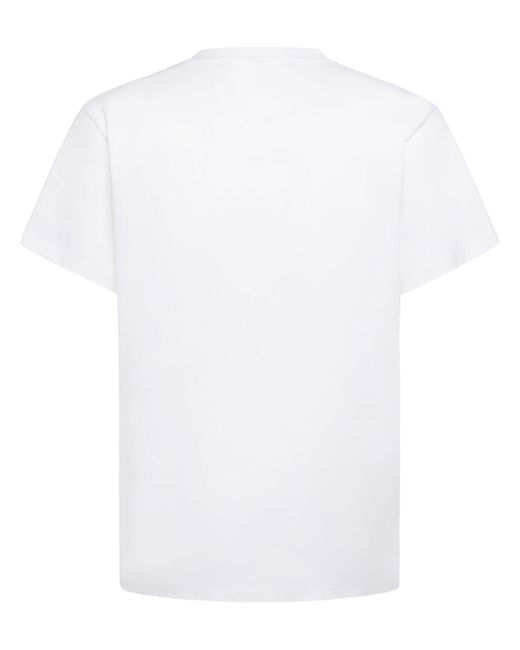Camiseta de algodón Alexander McQueen de hombre de color White