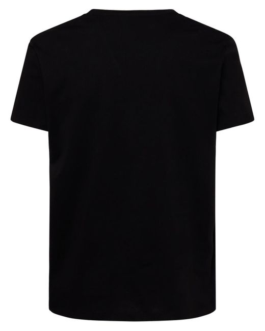 Camiseta de algodón estampada Balmain de hombre de color Black