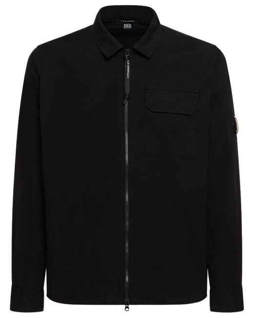 Camisa de gabardina con cremallera C P Company de hombre de color Black