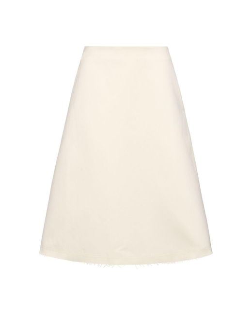 Mujer Falda Midi De Algodón THE GARMENT de color White
