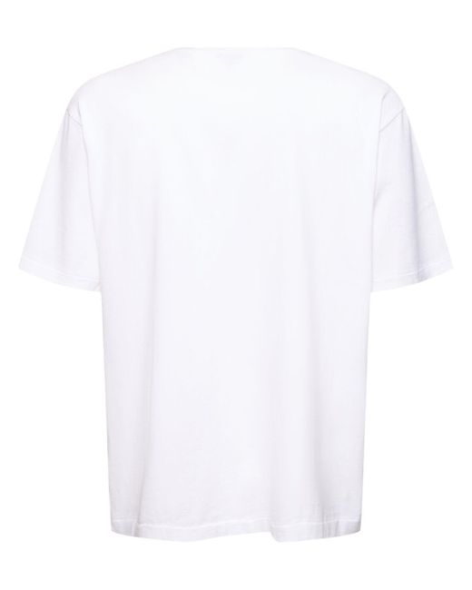 メンズ Auralee コットンニットtシャツ White