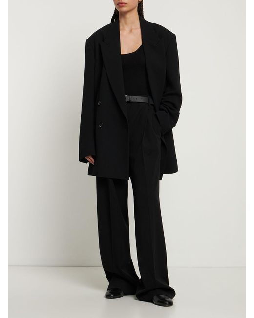 Dries Van Noten オーバーサイズクレープジャケット Black