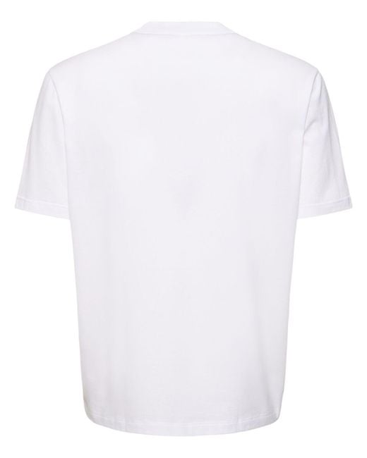 Brioni T-shirt Aus Baumwolljersey in White für Herren