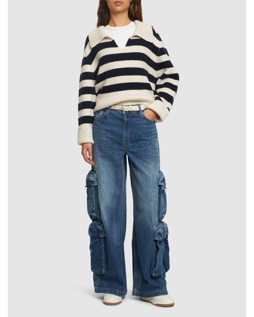 Jeans de denim de algodón cintura alta Amiri de color Blue
