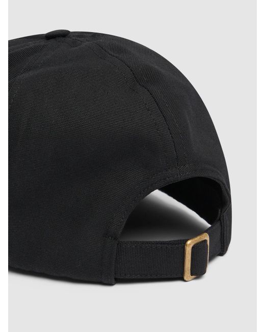 Gorra de algodón con logo bordado Vivienne Westwood de hombre de color Black