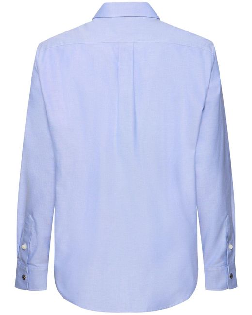 メンズ Moncler コットンオックスフォードシャツ Blue