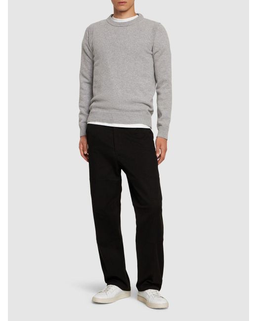 Moncler Hose Aus Baumwollmischcanvas in Black für Herren
