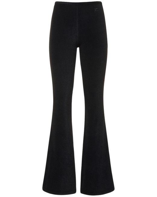 Pantaloni svasati sunset in techno di Courreges in Black