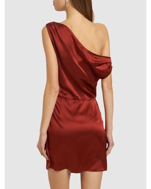 Reformation Red Minikleid Aus Seidensatin "alanis"