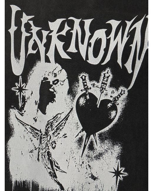 T-shirt angel band in cotone di Unknown in Black da Uomo