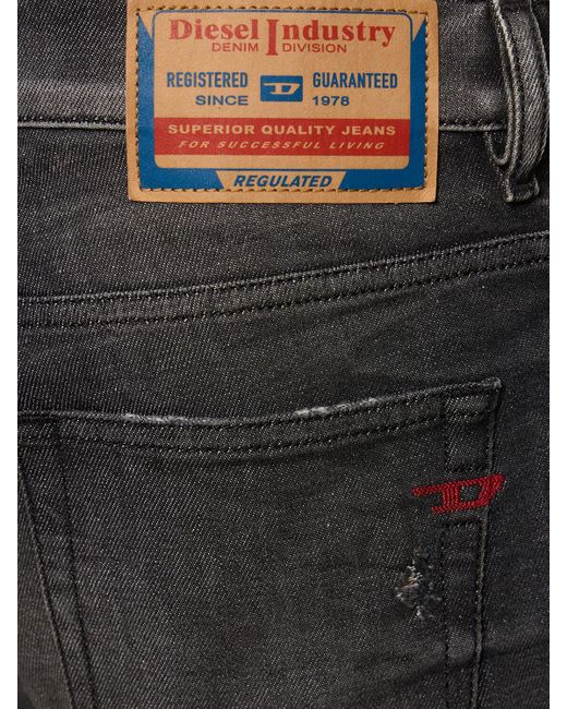 DIESEL Weite Jeans Aus Baumwolldenim "d-viker" in Gray für Herren
