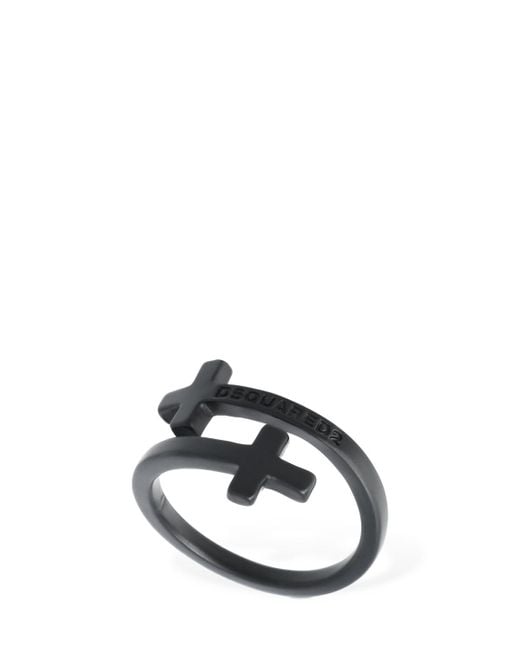 DSquared² Metallic Jesus Thin Ring for men