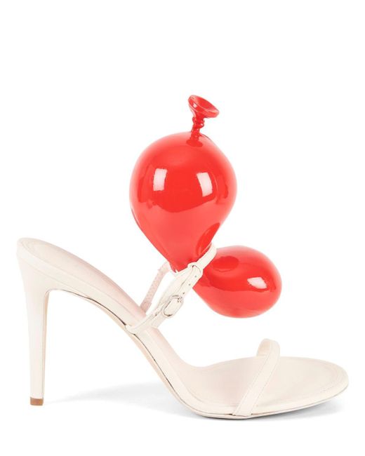 Loewe 100mm Balloon Leather Sandals in White/Brown (White) | Lyst