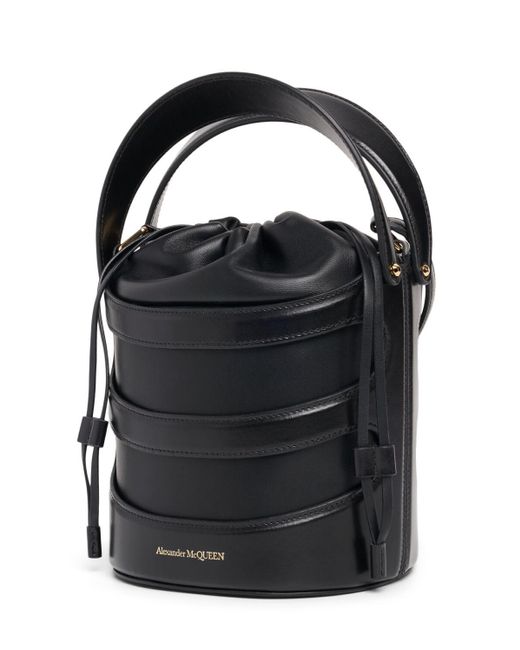 Bolso bucket the rise de piel Alexander McQueen de color Black