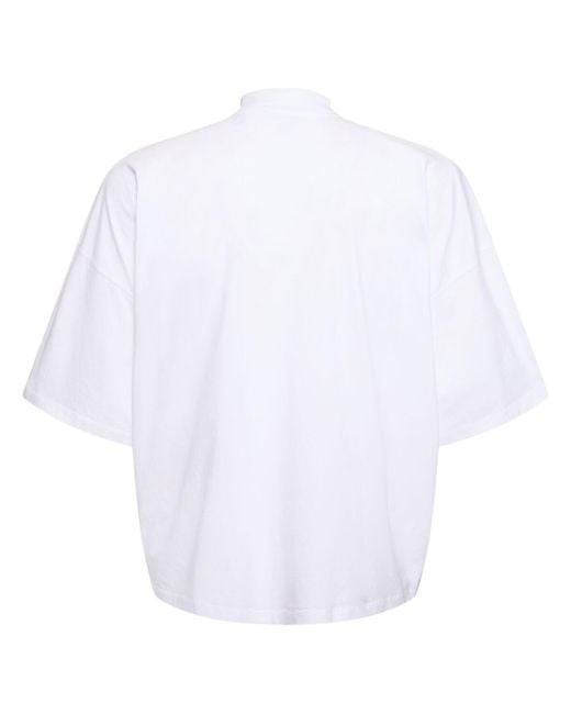 Jil Sander White Boxy Fit Cotton Jersey T-Shirt for men