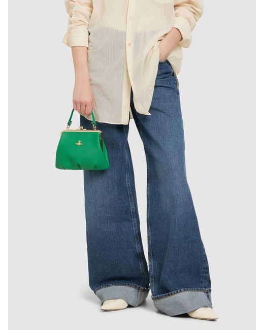 Bolso granny frame de piel con asa Vivienne Westwood de color Green