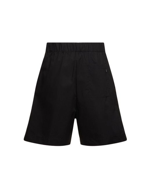 Laneus Black baggy Cotton Shorts for men