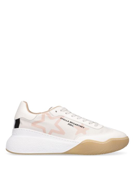 Stella McCartney Natural 40mm Hohe Sneaker Aus Recyceltem Polyester "loop"