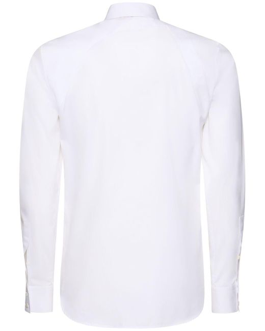 メンズ Alexander McQueen ハーネスバックル コットンシャツ White