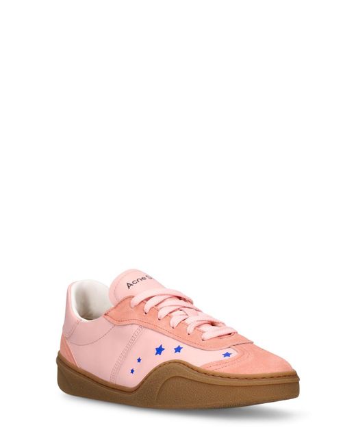Sneakers en cuir bars stars Acne en coloris Pink