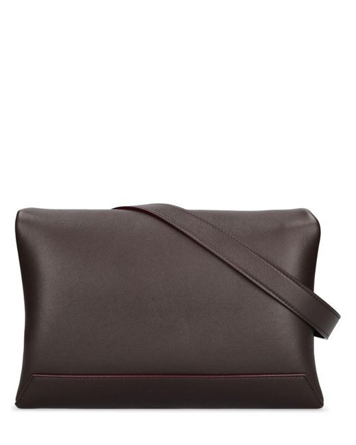 Victoria Beckham Gray Chain Leather Shoulder Bag