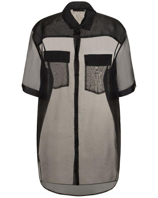 Camisa de organza de seda St. Agni de color Black